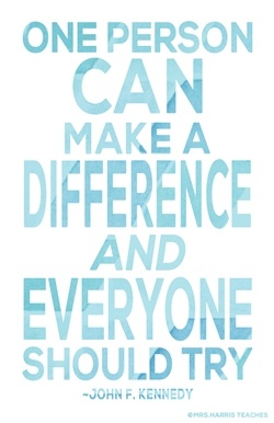 Mrs-Harris-Teaches-Heart-Make-A-Difference-All-Blue-Poster