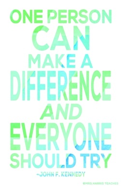 Mrs-Harris-Teaches-Heart-Make-A-Difference-Lime-Poster